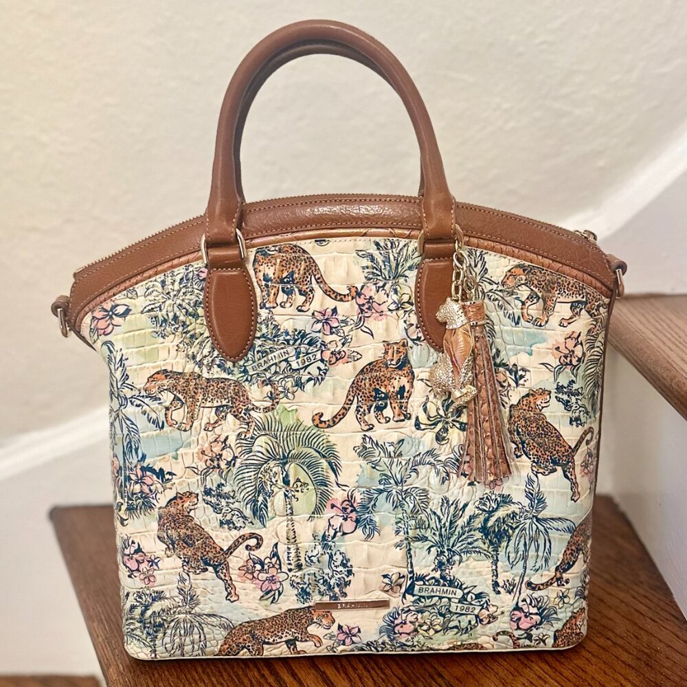 Brahmin Large Duxbury Satchel & Ady Wallet NWT ~ Souvenir Panthera🐆Animal Print - Picture 2 of 9